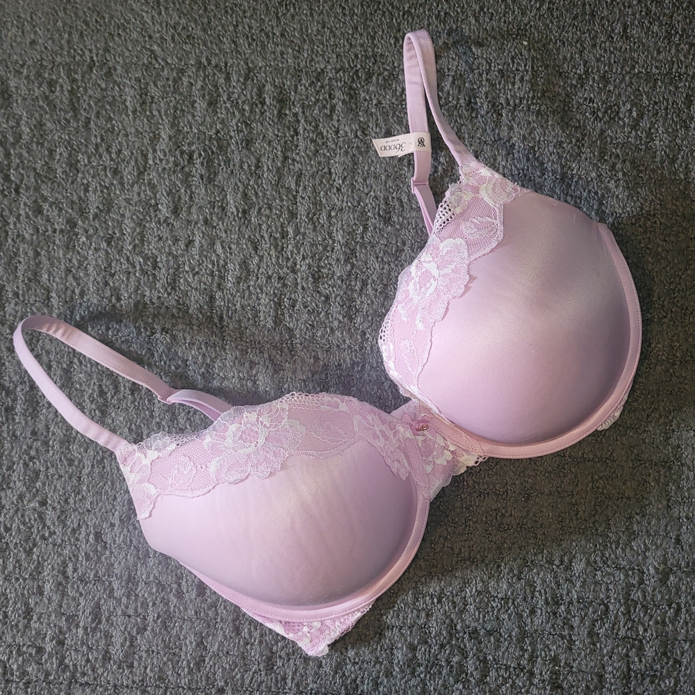 Light Pink Lace Trim T-Shirt Bra - Brand: